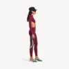 Body da donna techwear con cut-out nei colori bordeaux/acquamarina