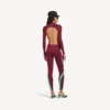 Body da donna techwear con cut-out nei colori bordeaux/acquamarina