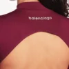 Body da donna techwear con cut-out nei colori bordeaux/acquamarina