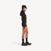 Body tecnico da donna a maniche lunghe in nero Body tecnico da donna a maniche lunghe in nero