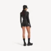 Body tecnico da donna a maniche lunghe in nero Body tecnico da donna a maniche lunghe in nero