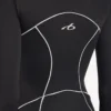 Body tecnico da donna a maniche lunghe in nero Body tecnico da donna a maniche lunghe in nero