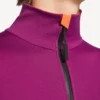 Body tecnico da donna a maniche lunghe in viola/arancione