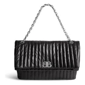 Borsa a catena grande Monaco trapuntata “Nera” 7659332AASE1000