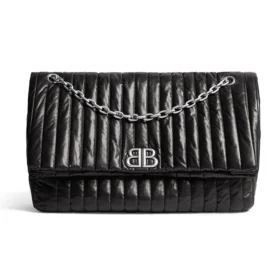 Borsa a catena grande Monaco trapuntata “Nera” 7659332AASE1000