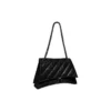 Borsa a catena media Crush trapuntata “Black” 716393210IY1000