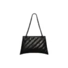 Borsa a catena media Crush trapuntata “Black” 716393210IY1000