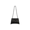Borsa a catena media Crush trapuntata “Black” 716393210IY1000