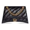 Borsa a catena media Crush trapuntata “Nera” 716393210J11000