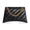 Borsa a catena media Crush trapuntata “Nera” 716393210J11000
