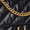 Borsa a catena media Crush trapuntata “Nera” 716393210J11000