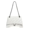 Borsa a catena media Crush trapuntata “Optic White” 716393210J09001