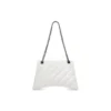 Borsa a catena media Crush trapuntata “Optic White” 716393210J09001