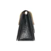 Borsa a catena media in coccodrillo Crush “Black” 716393210IX1000