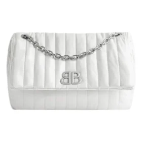 Borsa a catena media Monaco trapuntata “Off White” 7659452AASE9106