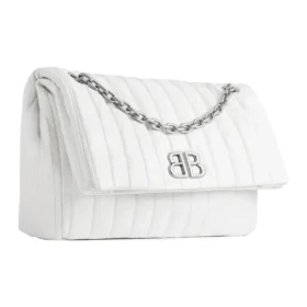 Borsa a catena media Monaco trapuntata “Off White” 7659452AASE9106