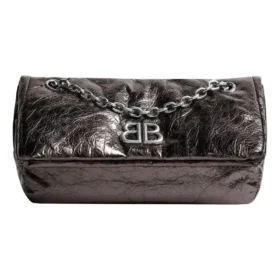 Borsa a catena piccola Monaco metallizzata “Grigio scuro” 7659662AASD1314
