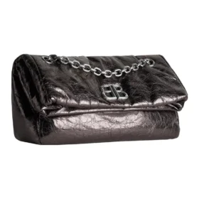 Borsa a catena piccola Monaco metallizzata “Grigio scuro” 7659662AASD1314