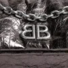 Borsa a catena piccola Monaco metallizzata “Grigio scuro” 7659662AASD1314