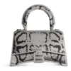 Borsa a mano Hourglass Xs con ricamo a catena “Silver” 7204712AARN8110
