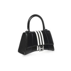 Borsa a mano piccola Balenciaga x adidas Hourglass “Black” 593546210MA1091