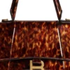 Borsa a mano piccola Hourglass con stampa tartaruga “Brown” 5935462AAZK2126