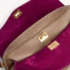 Borsa a tracolla da donna Le 7, modello medio, color biscotto