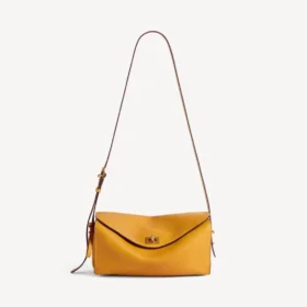 Borsa a tracolla da donna Le 7, modello medio, color curry