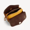 Borsa a tracolla da donna Le 7, modello medio, color curry