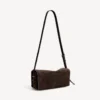 Borsa a tracolla da donna Le 7, modello medio, color moka