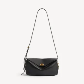 Borsa a tracolla da donna Le 7, modello medio, in nero