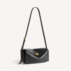 Borsa a tracolla da donna Le 7, modello medio, in nero
