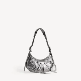 Borsa a tracolla da donna Le Cagole piccola in argento