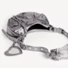 Borsa a tracolla da donna Le Cagole XS in argento