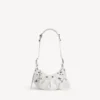 Borsa a tracolla da donna Le Cagole XS in bianco