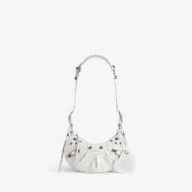 Borsa a tracolla da donna Le Cagole XS in bianco
