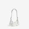 Borsa a tracolla da donna Le Cagole XS in bianco