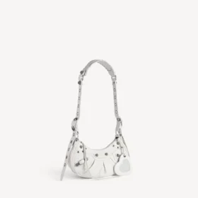 Borsa a tracolla da donna Le Cagole XS in bianco