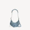 Borsa a tracolla da donna Le Cagole XS in blu