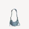 Borsa a tracolla da donna Le Cagole XS in blu