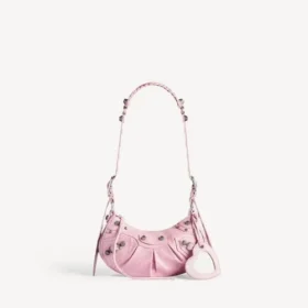 Borsa a tracolla da donna Le Cagole XS in rosa chiaro