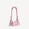 Borsa a tracolla da donna Le Cagole XS in rosa chiaro