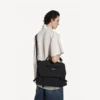Borsa a tracolla da uomo in stile militare, nera