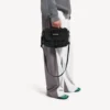 Borsa a tracolla da uomo in stile militare, piccola, nera