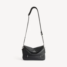 Borsa a tracolla da uomo Le 7 Cube piccola, nera