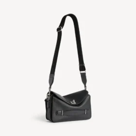 Borsa a tracolla da uomo Le 7 Cube piccola, nera