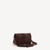 Borsa a tracolla da uomo Le City con patta, modello piccolo, color espresso chiaro