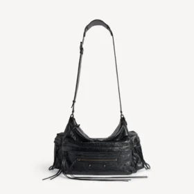 Borsa a tracolla da uomo Le City multipocket, modello medio, in nero