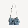 Borsa a tracolla da uomo Superbusy in blu vintage