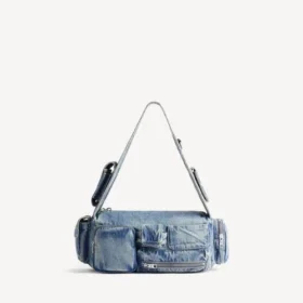 Borsa a tracolla da uomo Superbusy piccola, blu